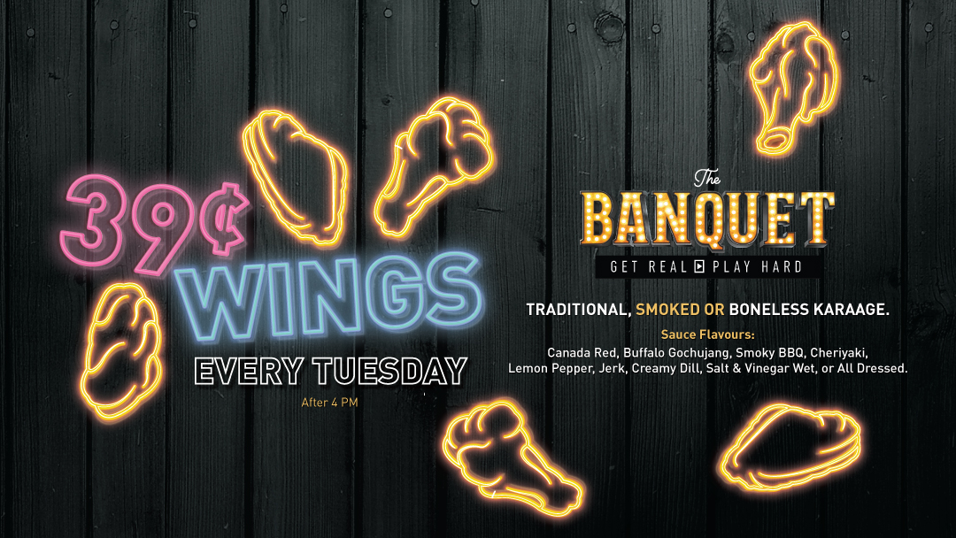 39 Cent Chicken Wings Every Tuesday! – The Banquet