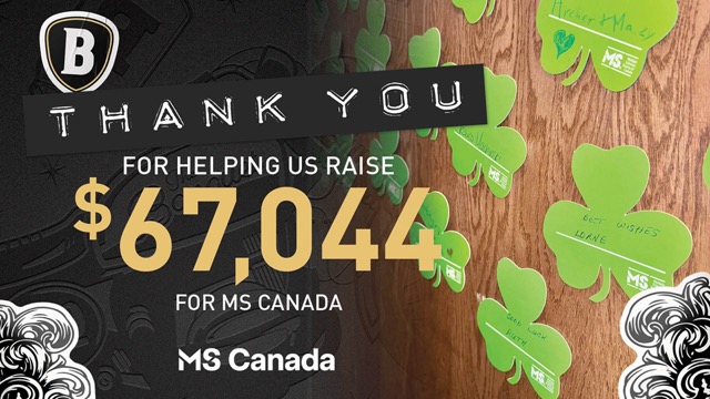 Thank you for helping us raise $67,044 for MS Canada